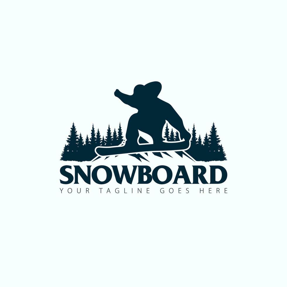 snowboard logotipo vetor