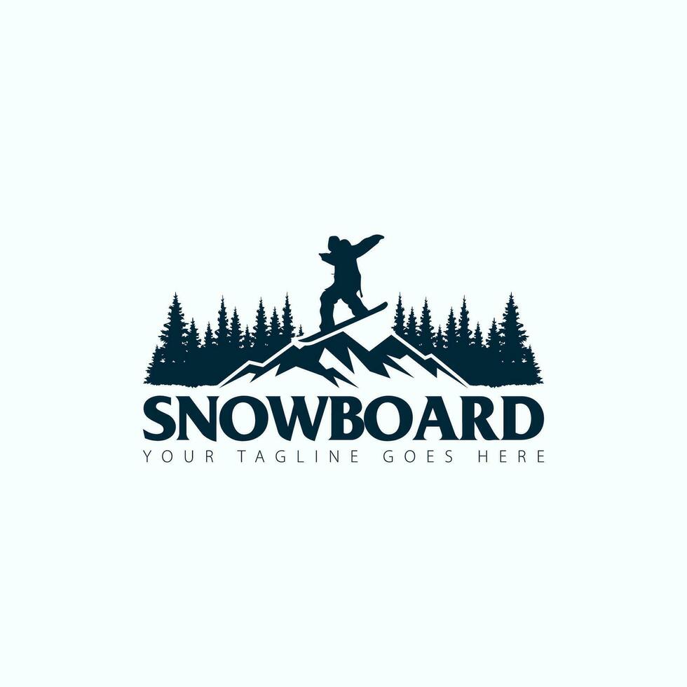 snowboard logotipo vetor