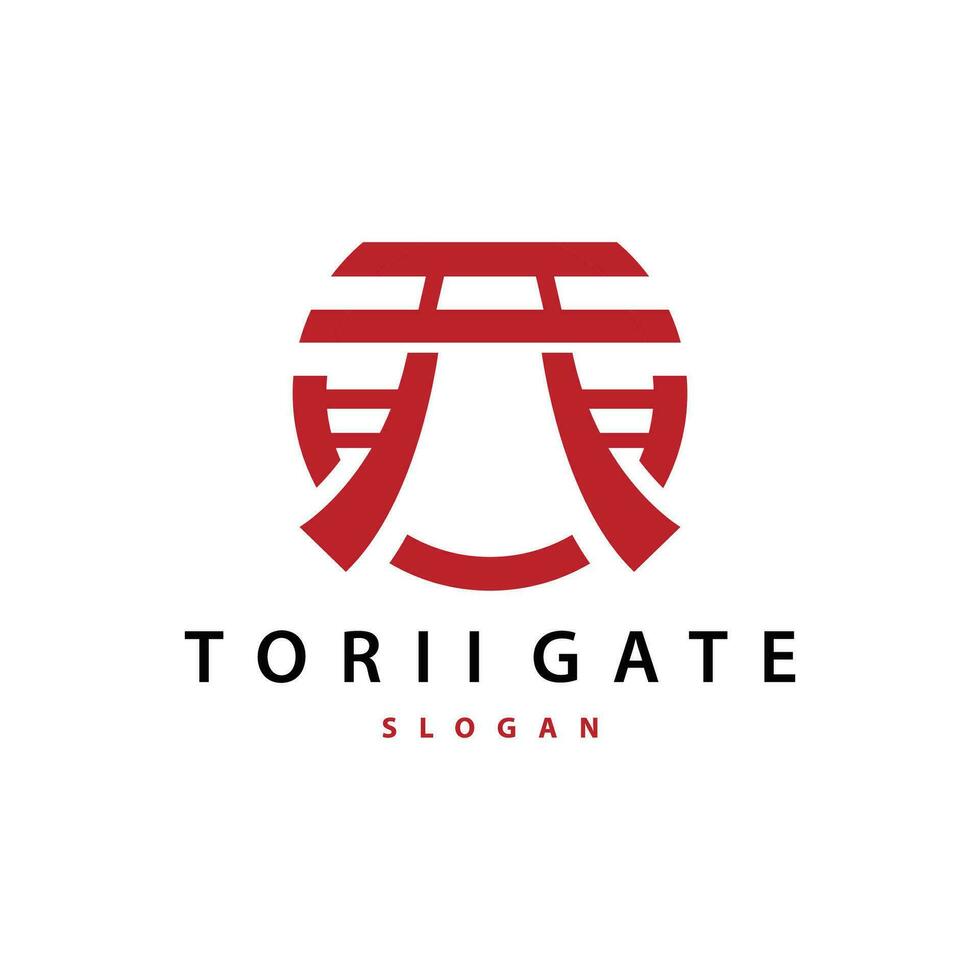 torii portão logotipo Projeto vetor minimalista ilustração modelo