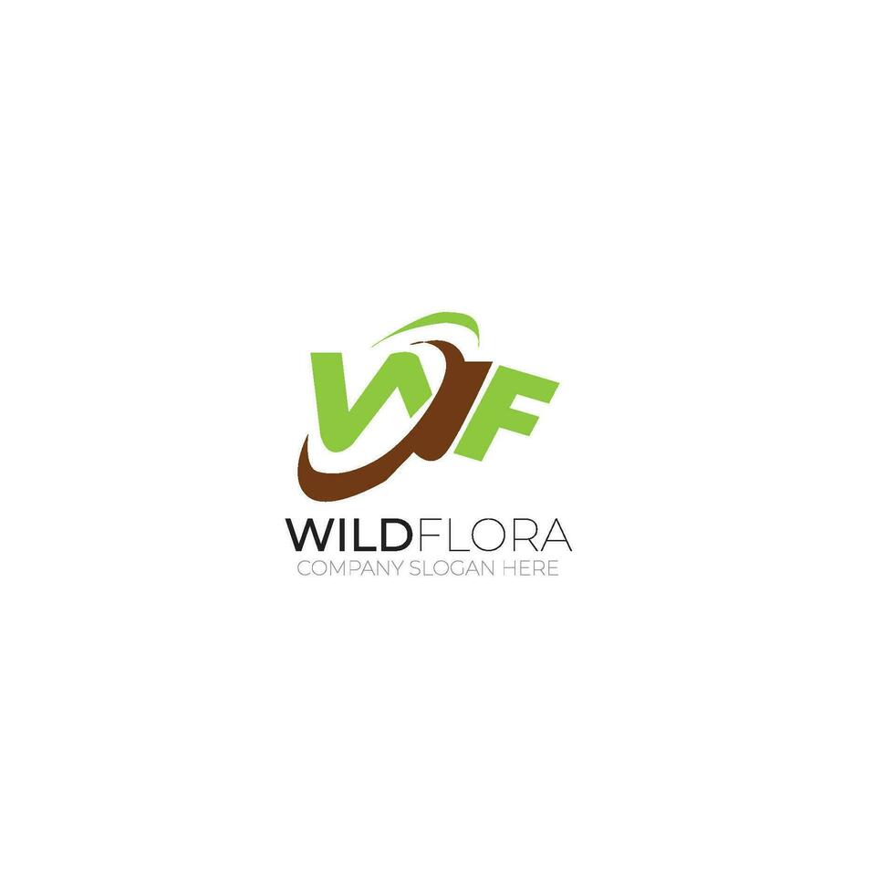 wf logotipo monograma Projeto template.initial carta wf ligado círculo maiúscula monograma logotipo vetor