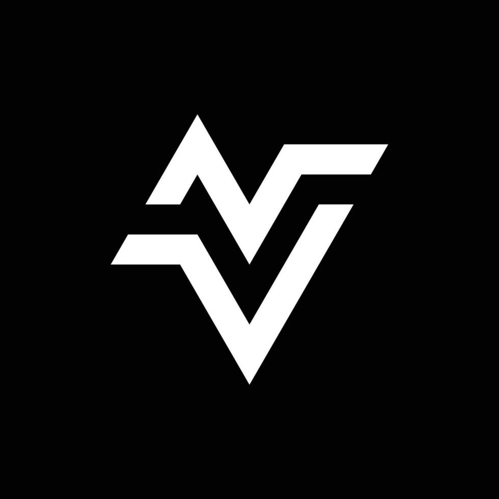 carta nv ou vn logotipo vetor