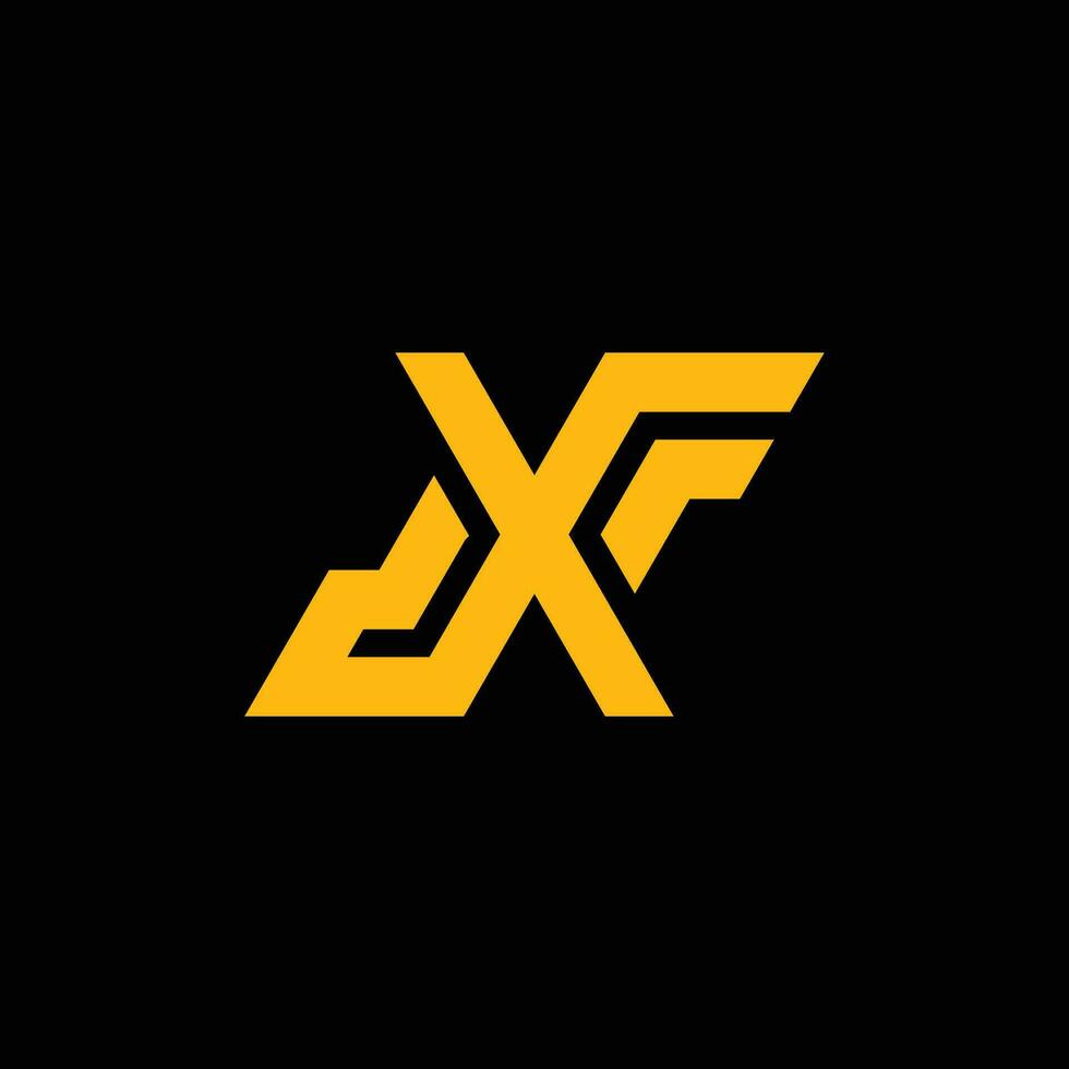 inicial carta xf ou fx monograma logotipo vetor