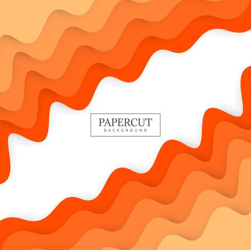 Ilustração colorida do projeto da onda colorida de Papercut vetor