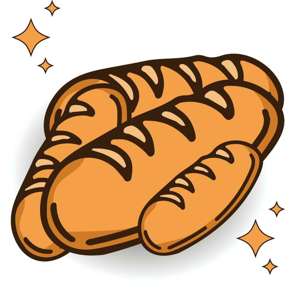 vetor doce pão doce comida, doce pão, esponja bolo, creme bolo, para ícone, pão ilustração
