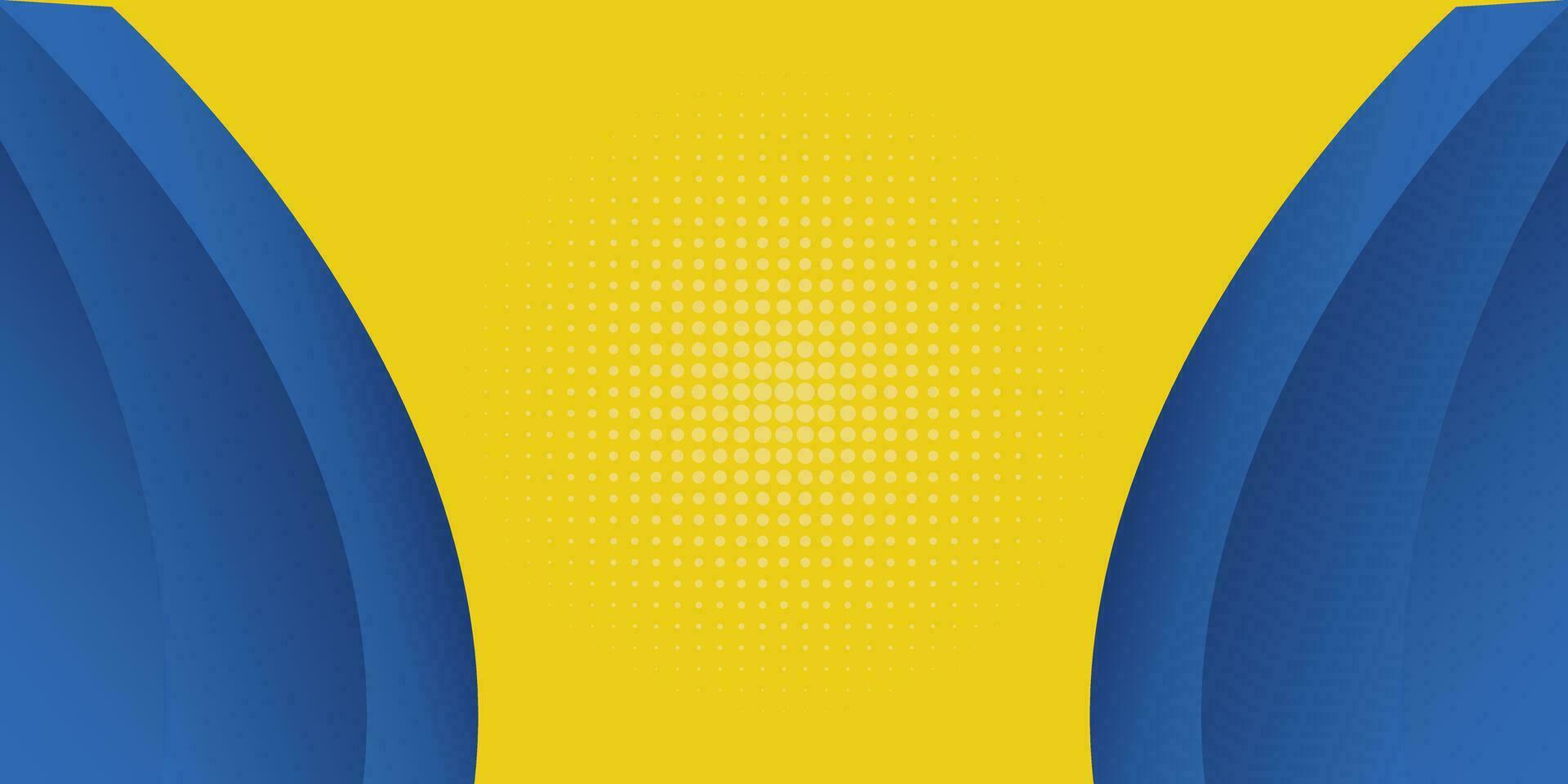 gráfico futurista de hipster moderno abstrato. fundo amarelo com listras. design de textura de fundo abstrato de vetor, pôster brilhante, ilustração em vetor de fundo amarelo e azul de banner.