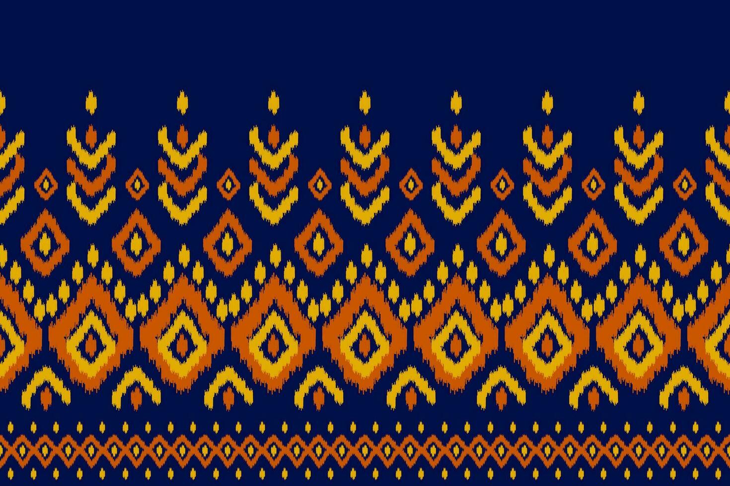 arte ikat étnica abstrata. padrão sem emenda em tribal. impressão de ornamento geométrico asteca. vetor