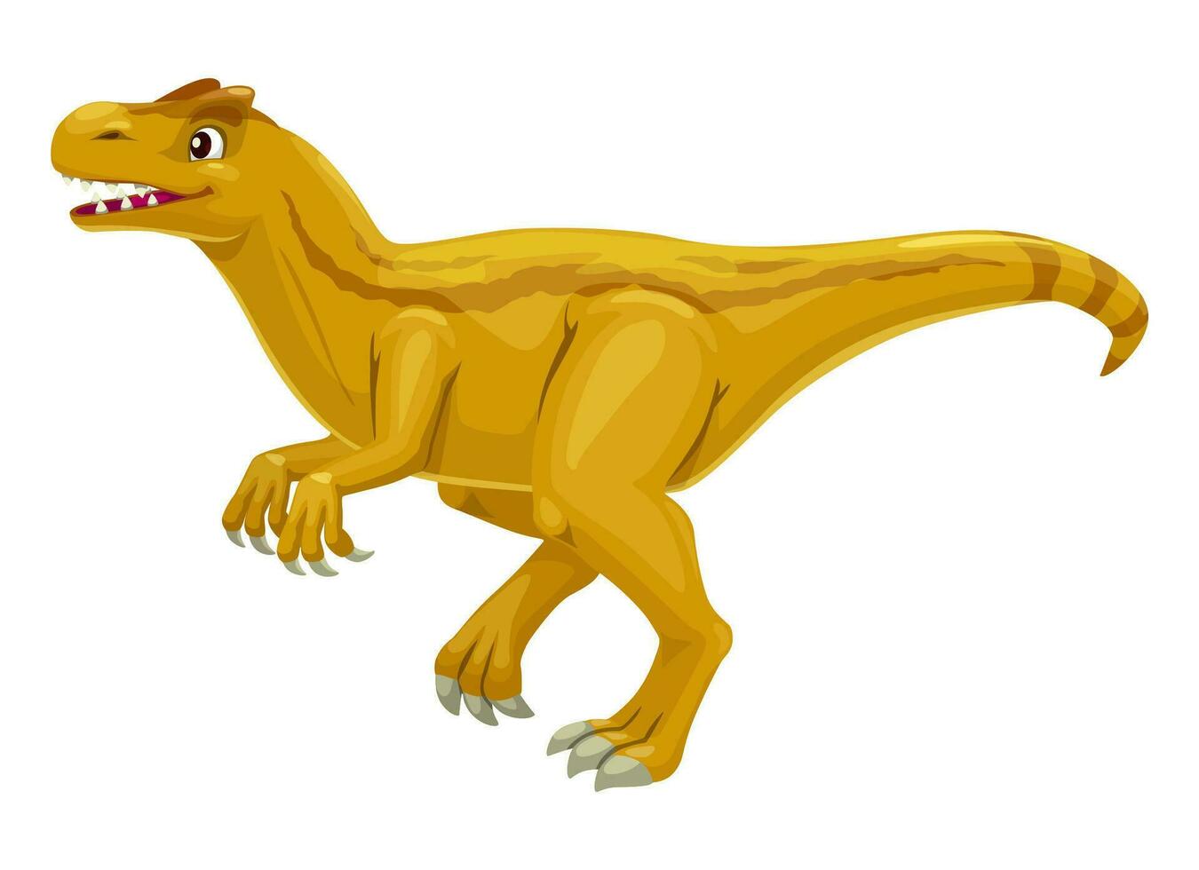 alossauro dinossauro desenho animado personagem, crianças dino vetor