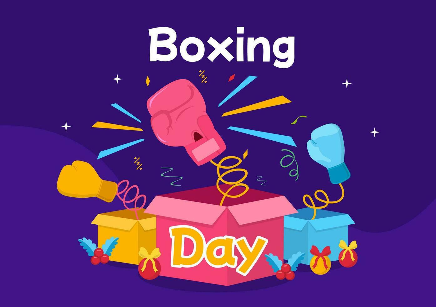 boxe dia venda vetor ilustração com desconto especial oferta tag preço e presente caixa dentro plano desenho animado para promoção publicidade fundo Projeto