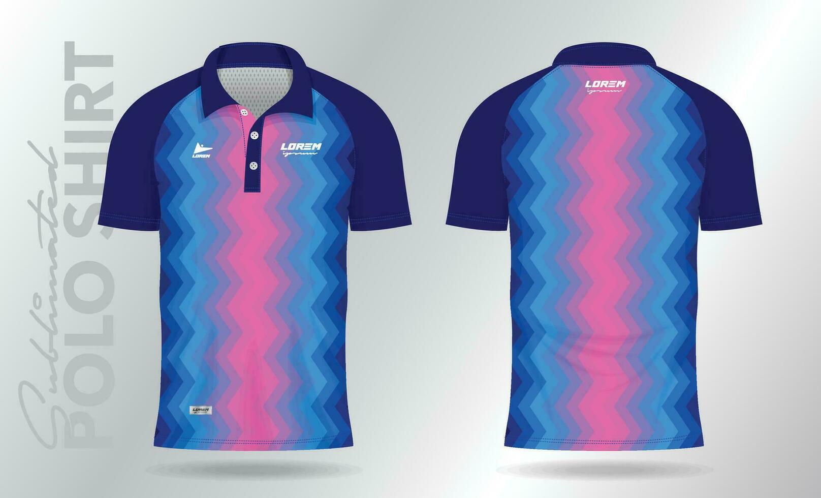 azul Rosa pólo esporte camisa brincar modelo Projeto vetor