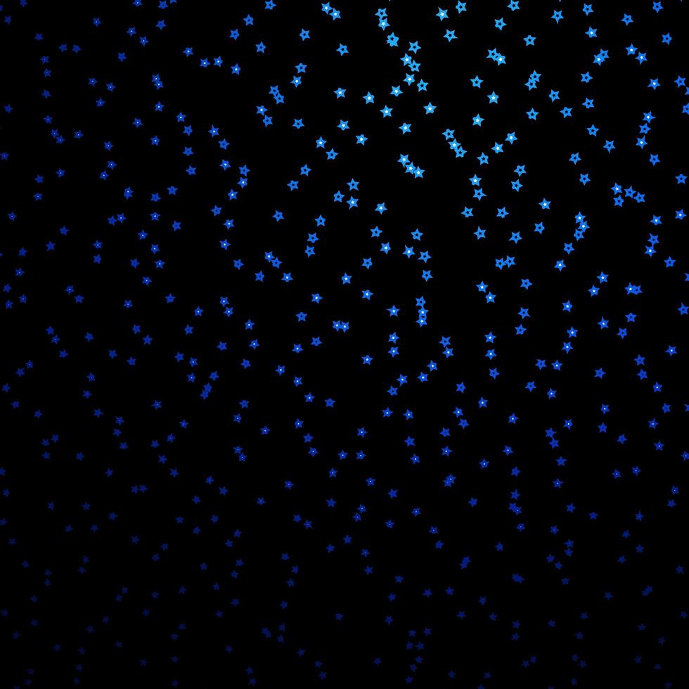 textura vector azul escuro com belas estrelas.