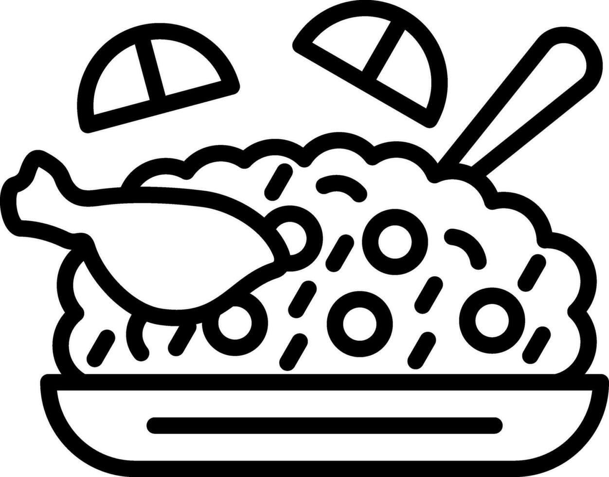 frango e arroz vetor ícone Projeto