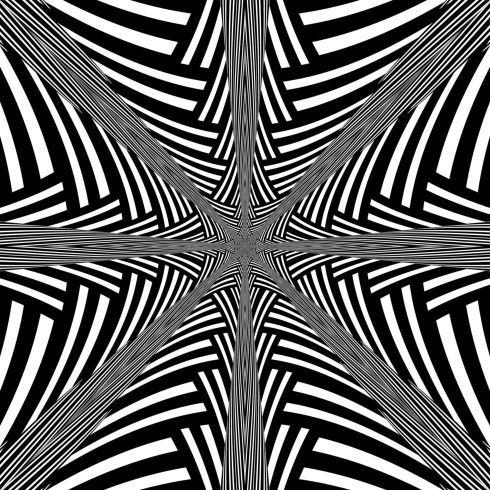 fundo hipnótico abstrato preto e branco. vetor