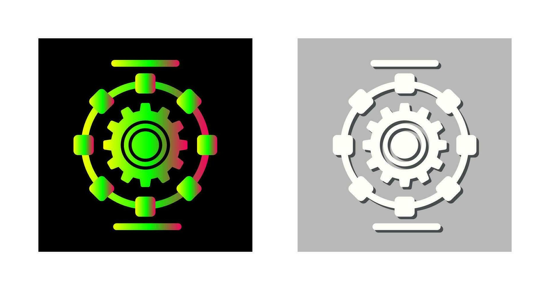 ícone de vetor de processo automatizado