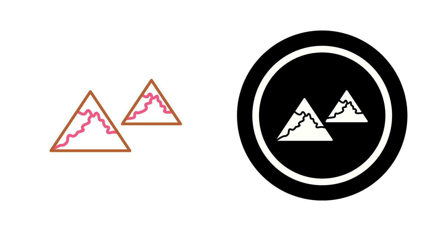 ícone de vetor de montanhas exclusivo
