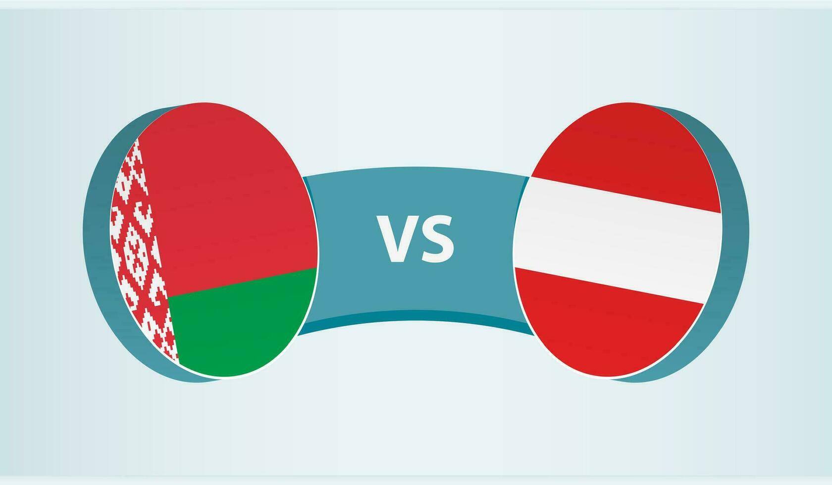 bielorrússia versus Áustria, equipe Esportes concorrência conceito. vetor