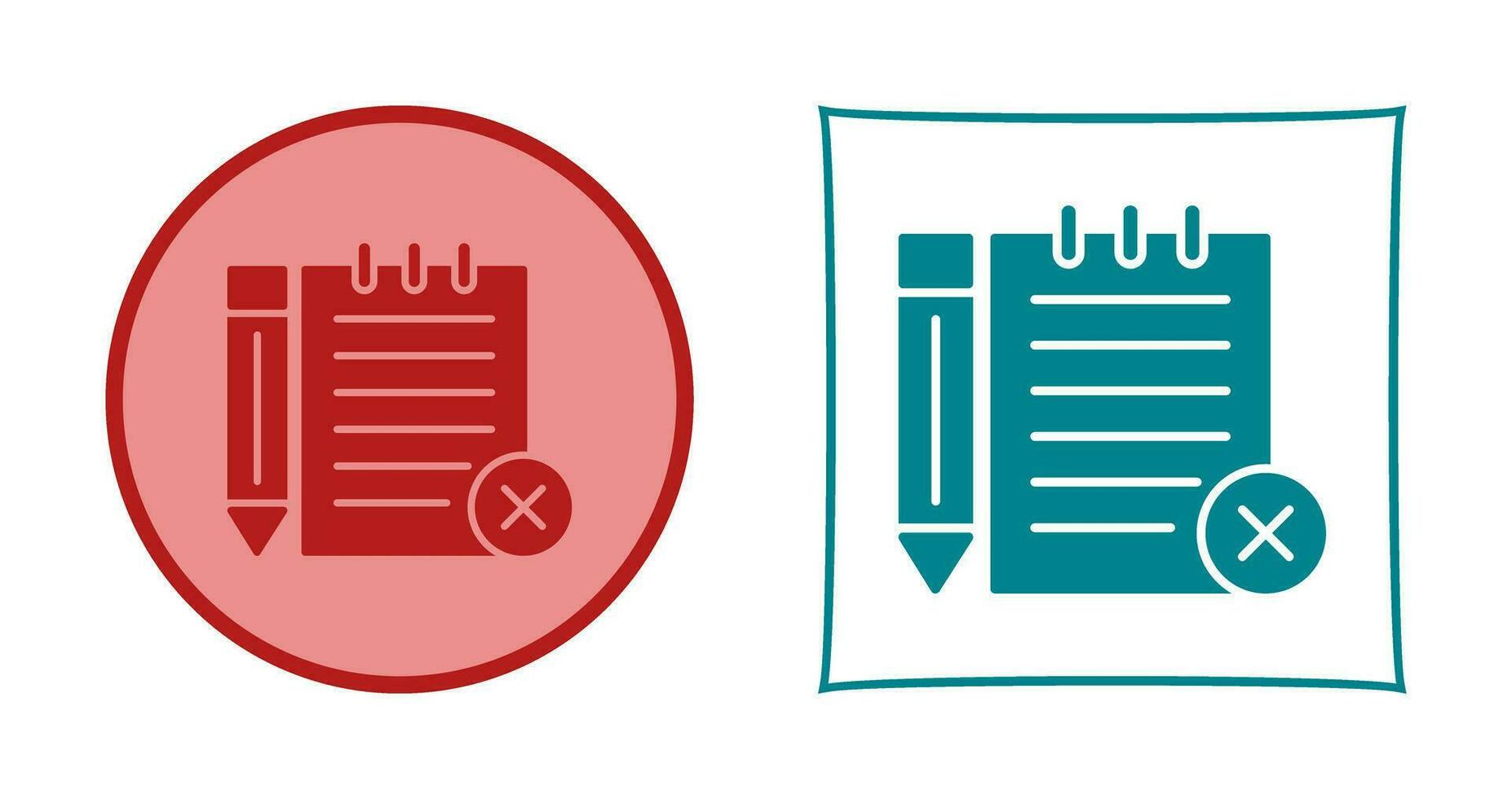 ícone vetorial de notas desmarcadas vetor