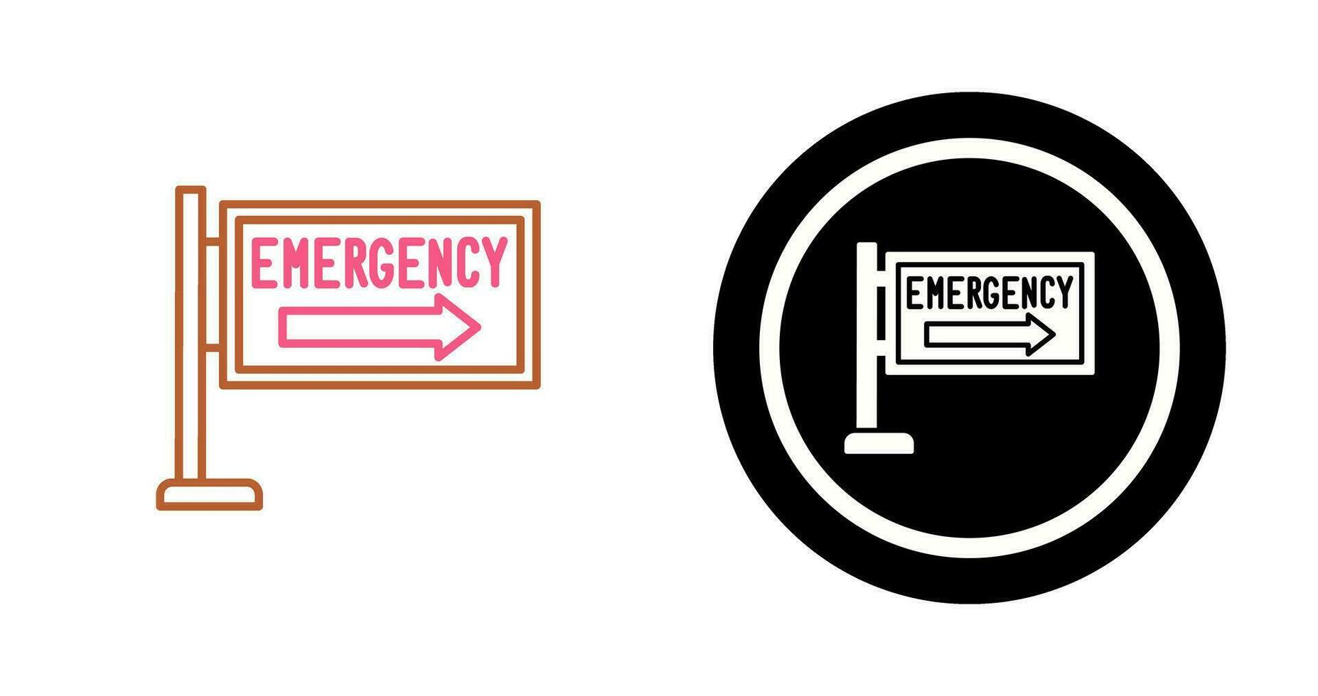 ícone de vetor de sinal de emergência
