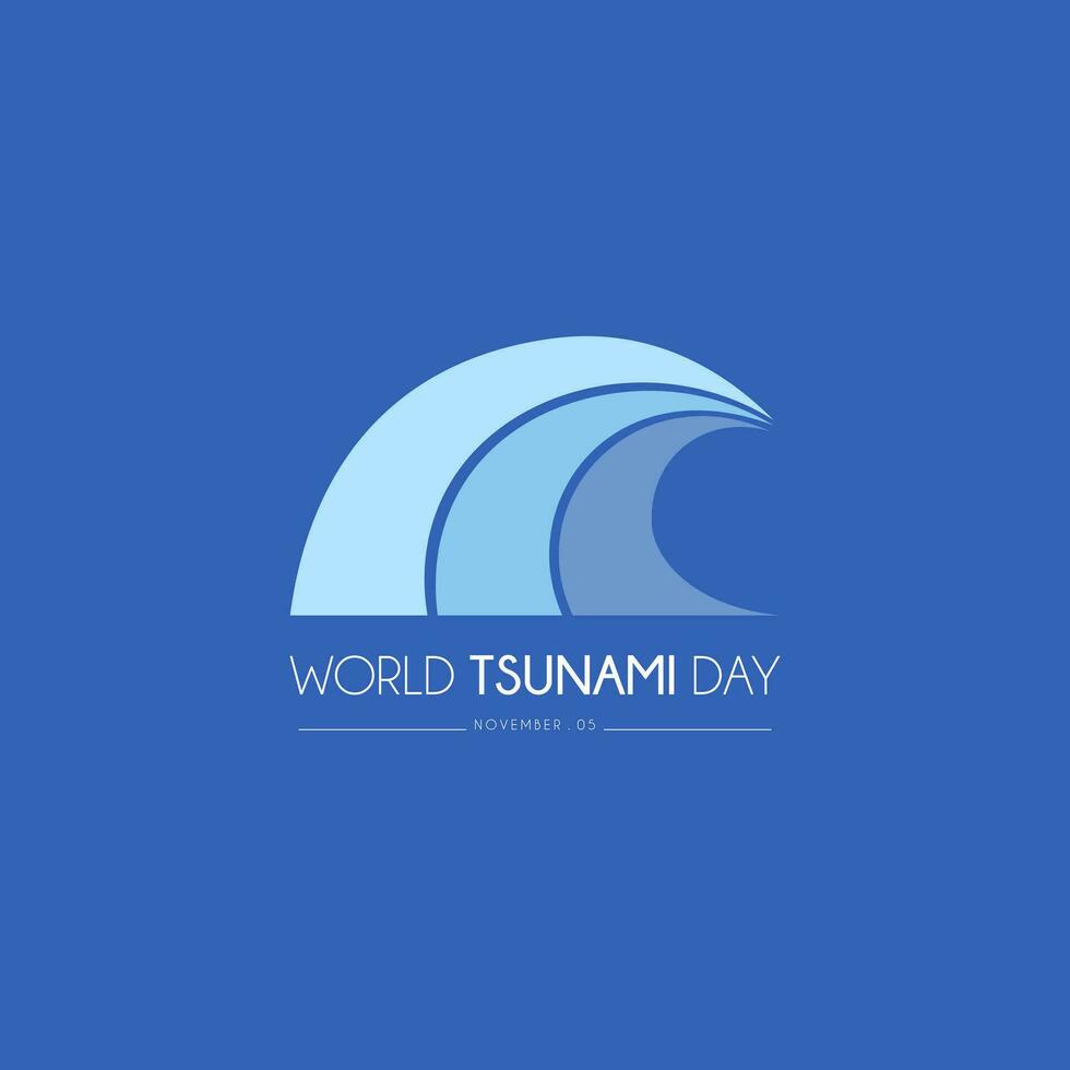 mundo tsunami dia é levantar consciência cada ano em novembro 5 vetor