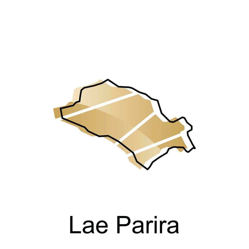 Alto detalhado vetor mapa do lae parira cidade moderno contorno, logotipo vetor Projeto. abstrato, desenhos conceito, logotipo, logótipo elemento para modelo.