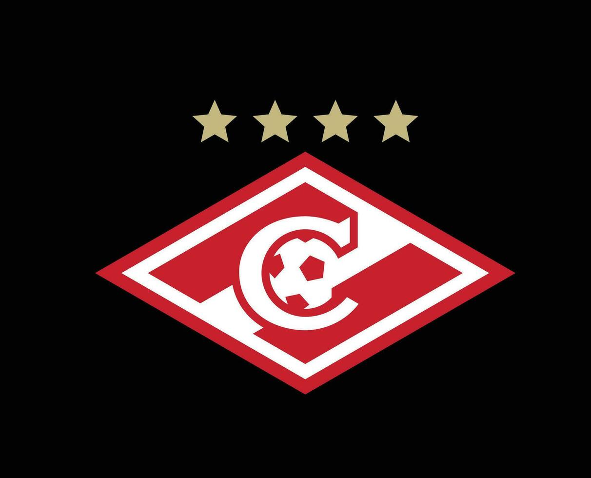 espartano Moskva clube logotipo símbolo Rússia liga futebol abstrato Projeto vetor ilustração com Preto fundo