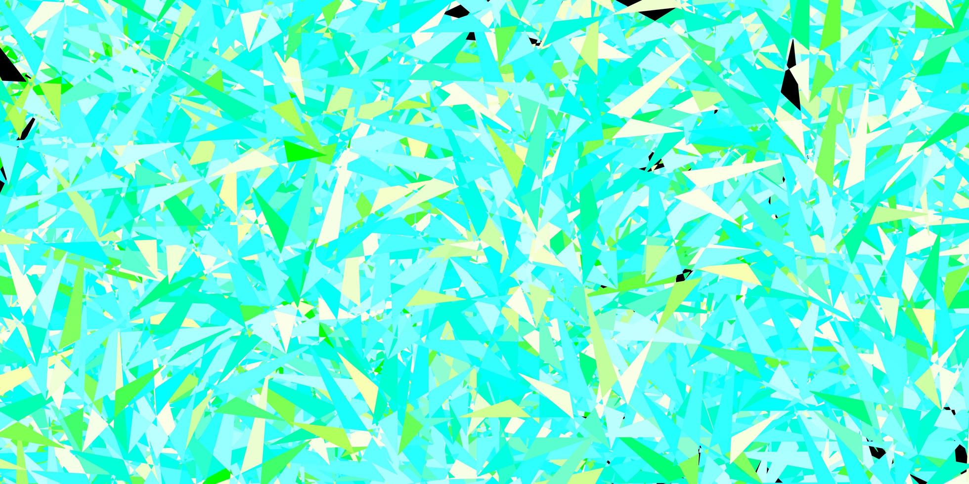 pano de fundo vector azul e verde escuro com linhas, triângulos.