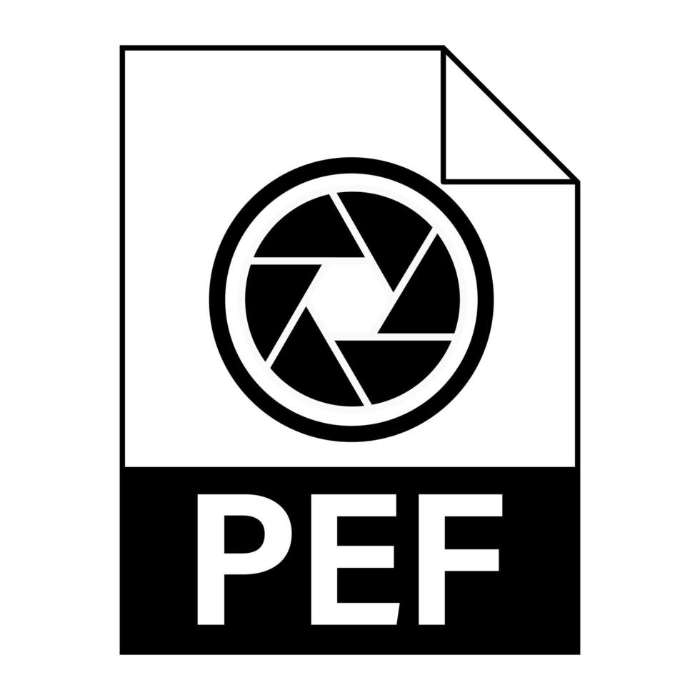 design plano moderno de ícone de arquivo pef para web vetor