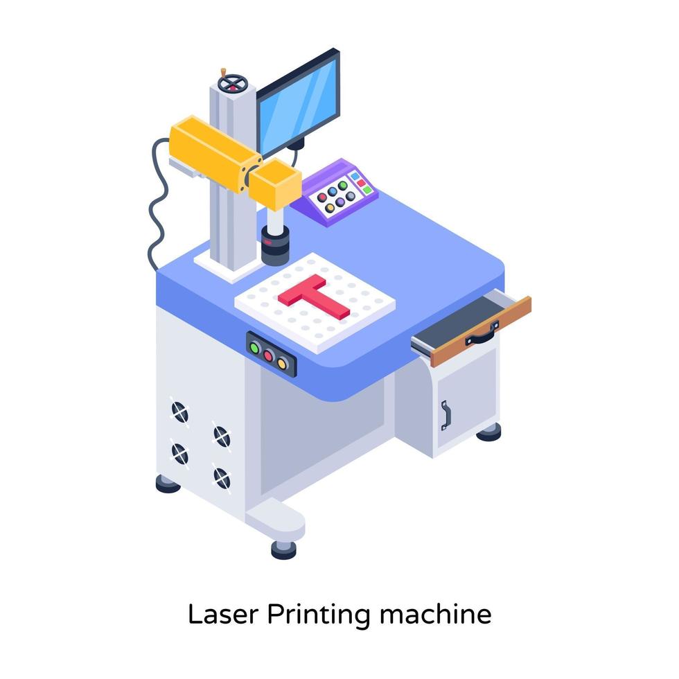 máquina de impressão a laser vetor