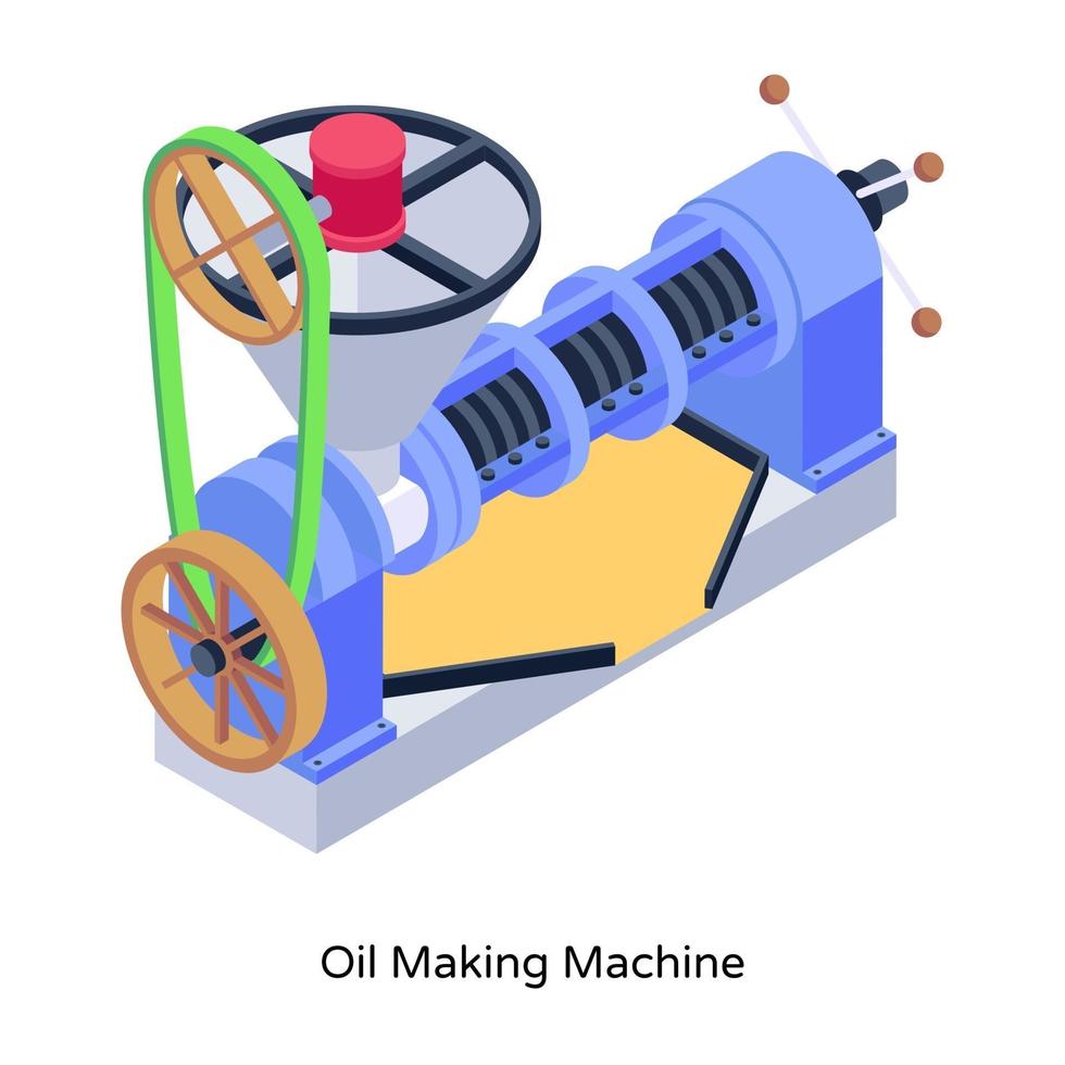 máquina de fazer óleo vetor