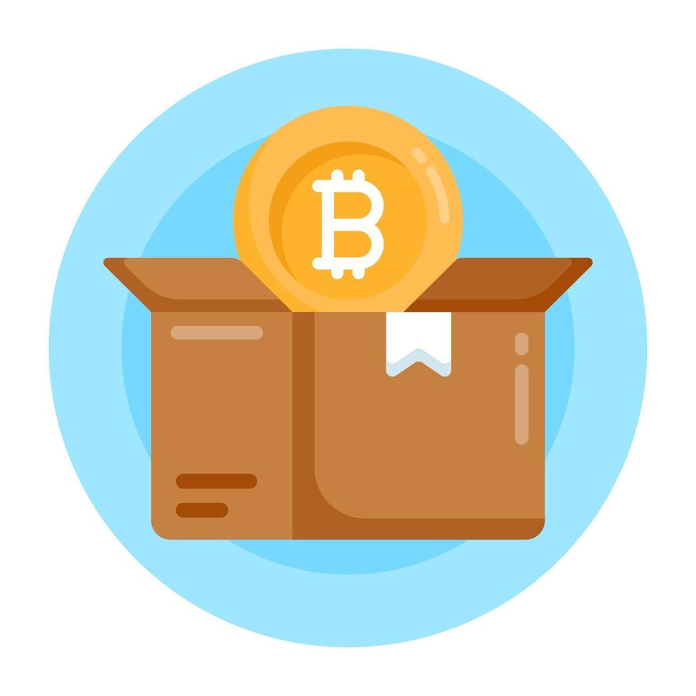 pacote de bitcoin e entrega vetor
