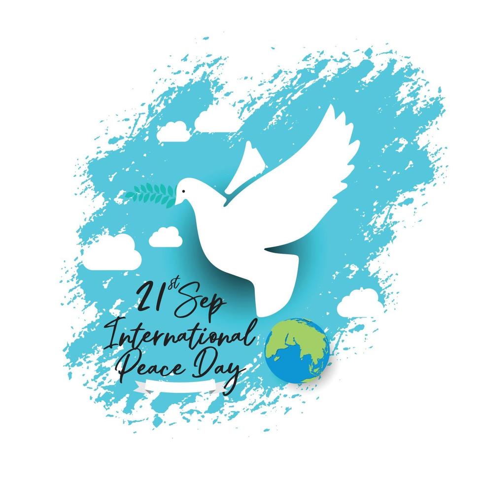 dia internacional da paz. ilustração conceito apresenta paz mundial. vetor