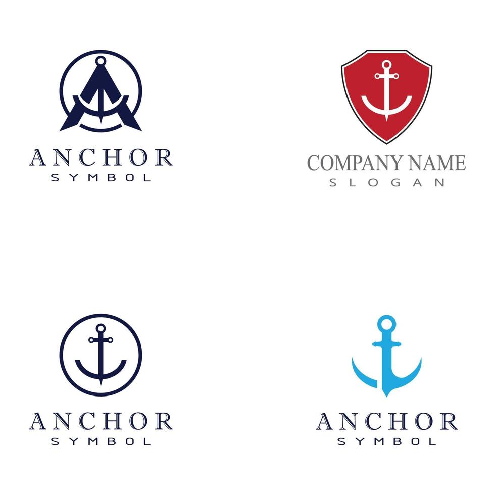 âncora logotipo modelo vetor símbolo design