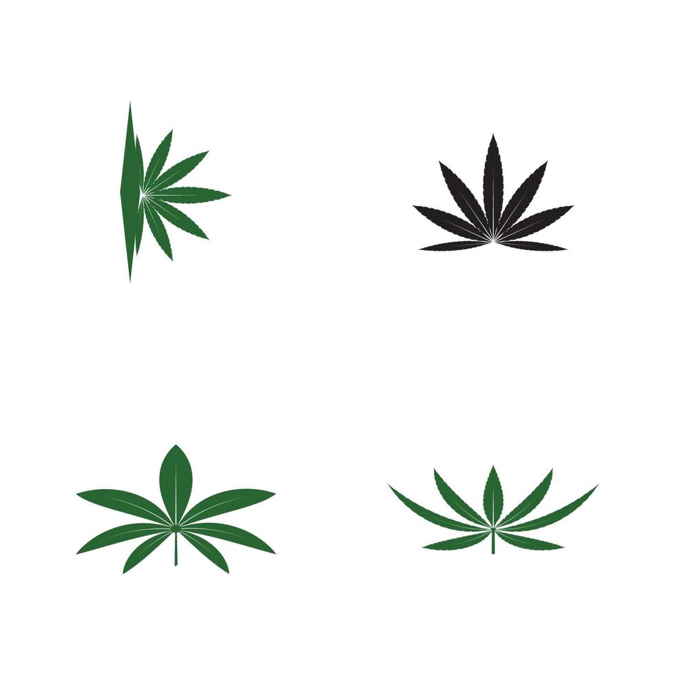 definir símbolo de vetor de modelo de logotipo de cannabis