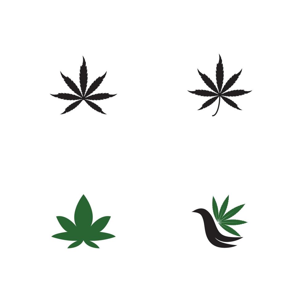 definir símbolo de vetor de modelo de logotipo de cannabis