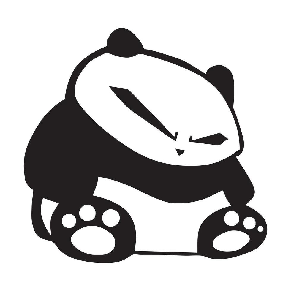 vetor ilustração do uma desenho animado Projeto do uma panda sentado