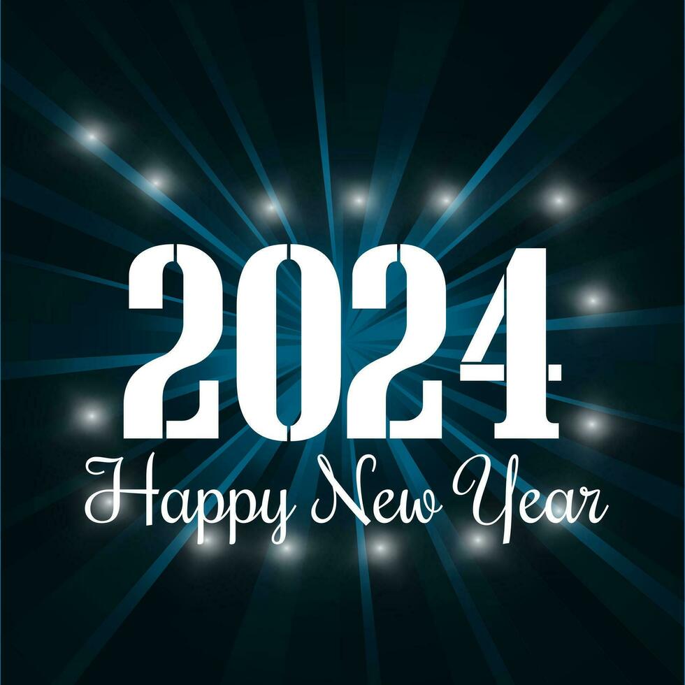 feliz Novo ano 2024 Projeto vetor