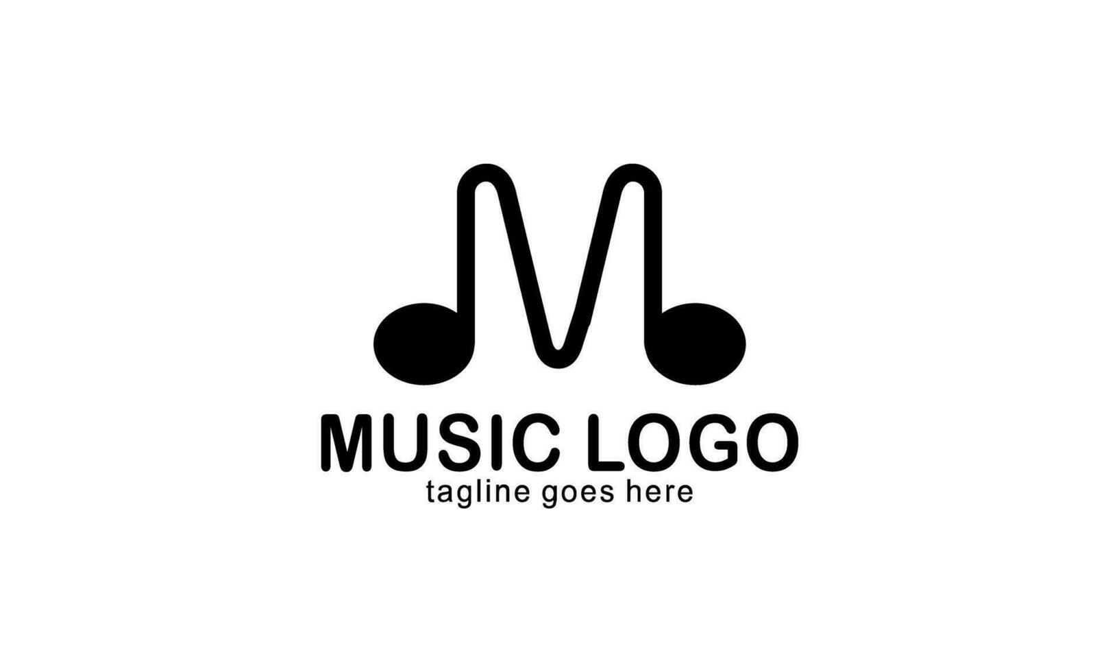 criativo música logotipo. musical notas logotipo vetor