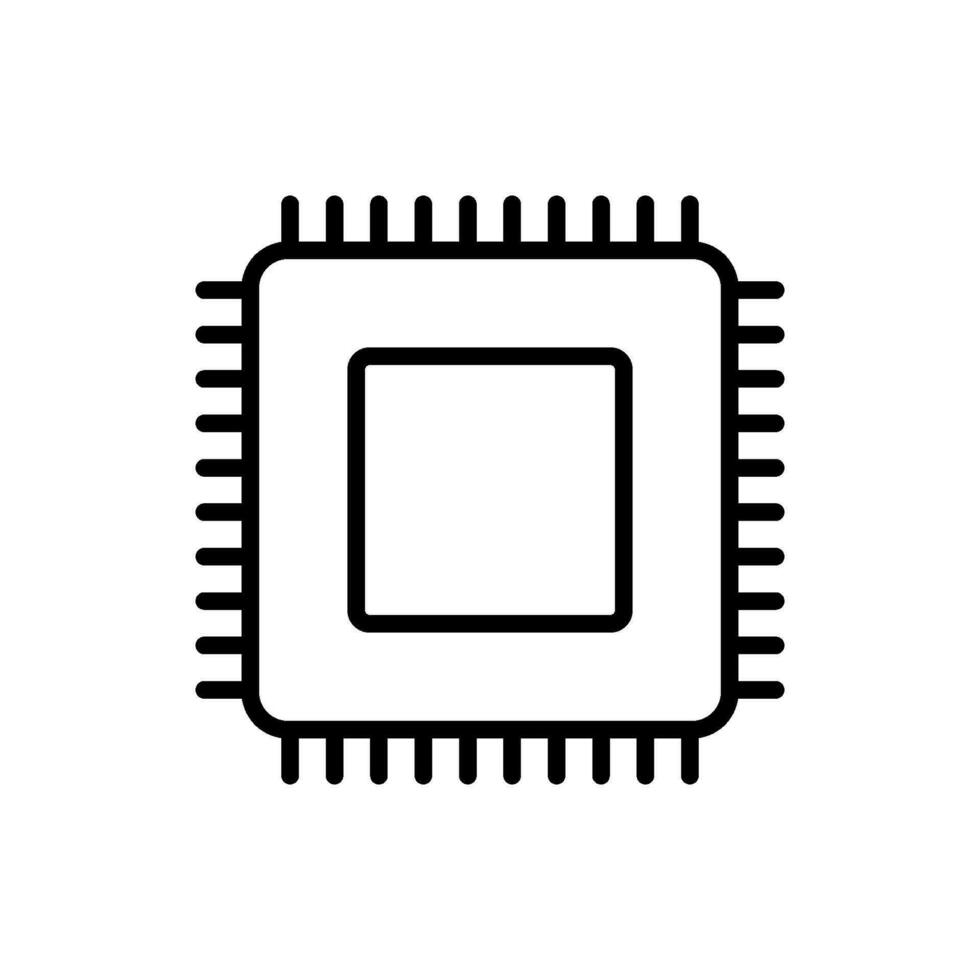 CPU processador ícone vetor Projeto modelos simples e moderno