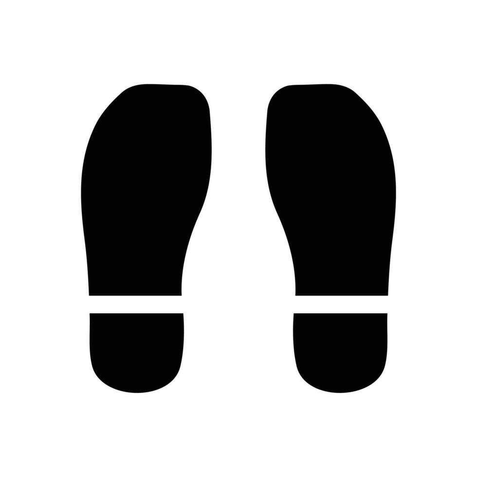 humano sapato pegadas ícone branco fundo Projeto. vetor