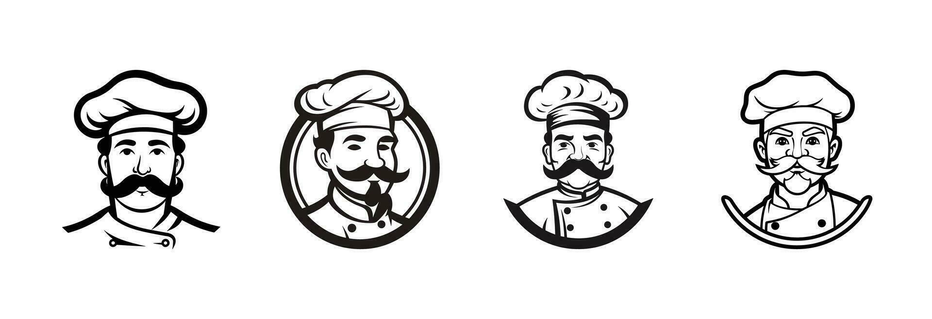 restaurantes chefe de cozinha logotipo e ícone Projeto vetor