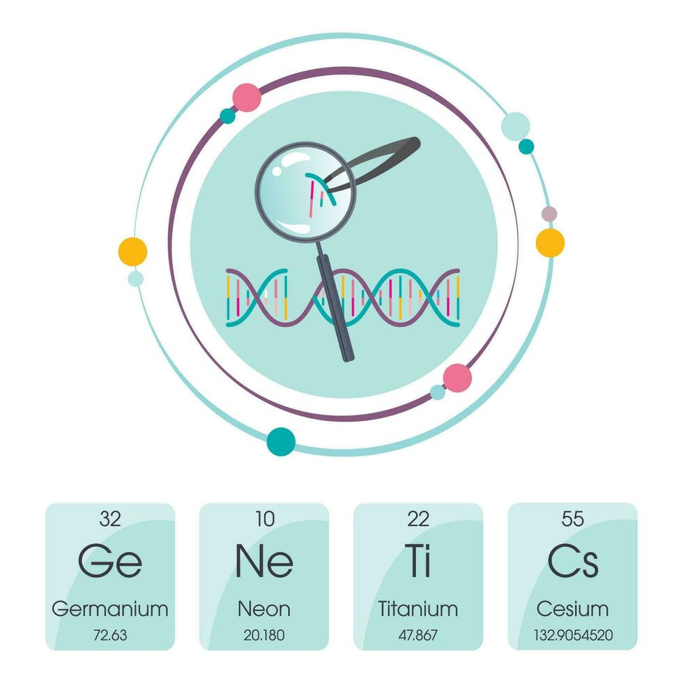 genética dna bioquímica vetor ilustração gráfico ícone