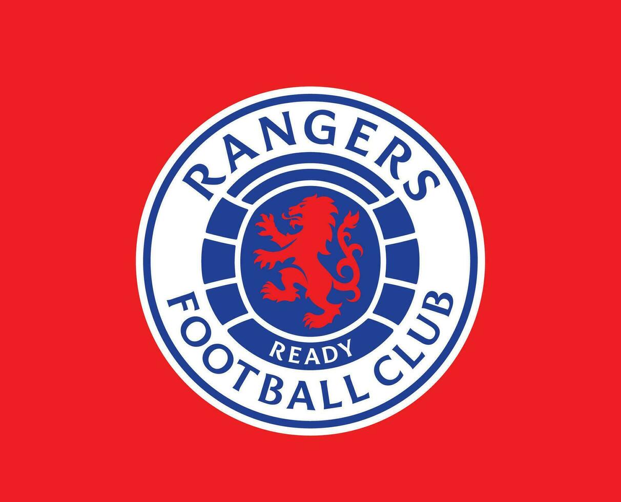 Glasgow guardas clube logotipo símbolo Escócia liga futebol abstrato Projeto vetor ilustração com vermelho fundo