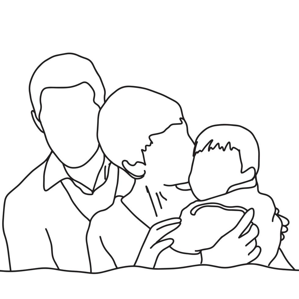 ilustração vetorial de família feliz vetor