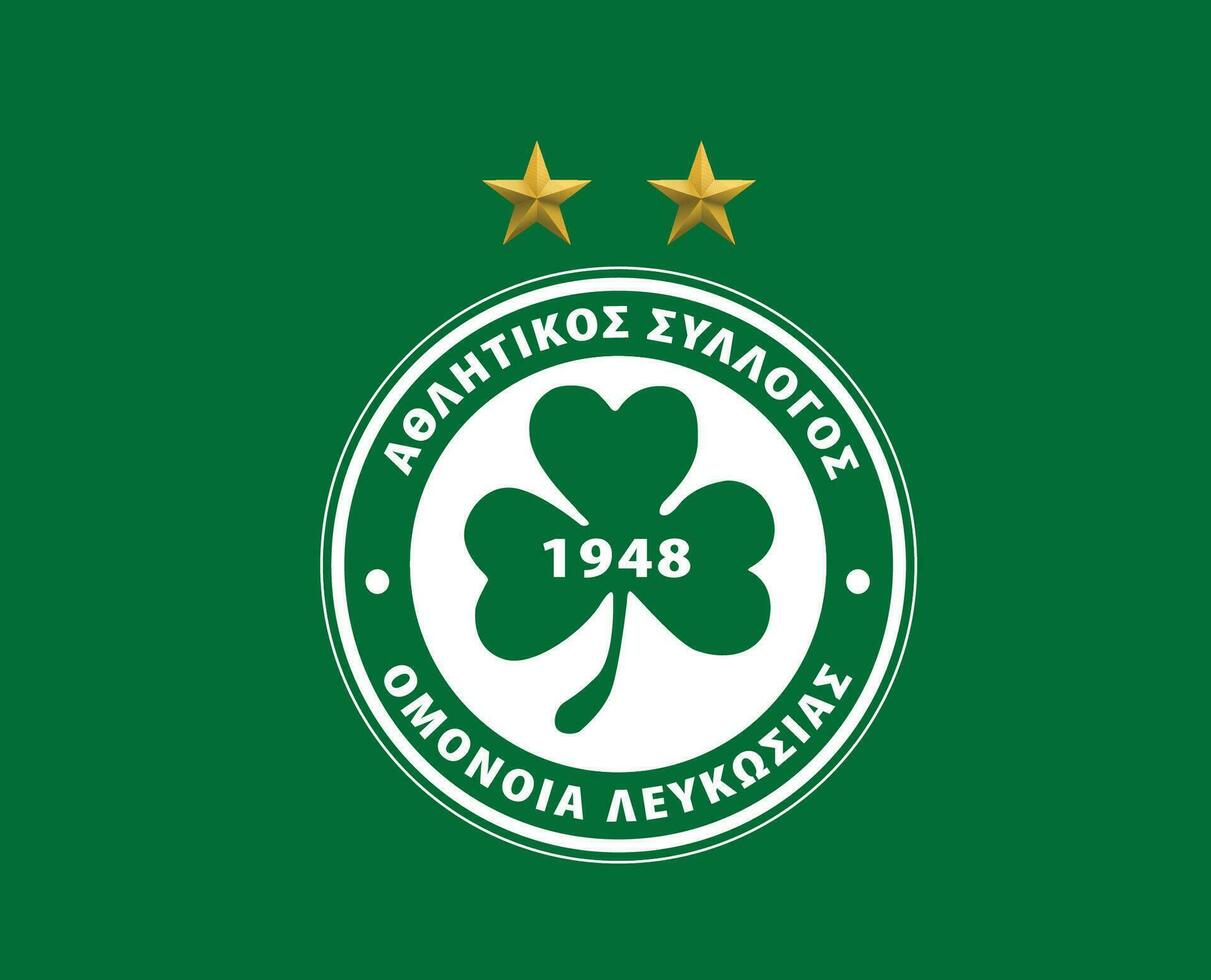 omonia Nicósia clube logotipo símbolo Chipre liga futebol abstrato Projeto vetor ilustração com verde fundo