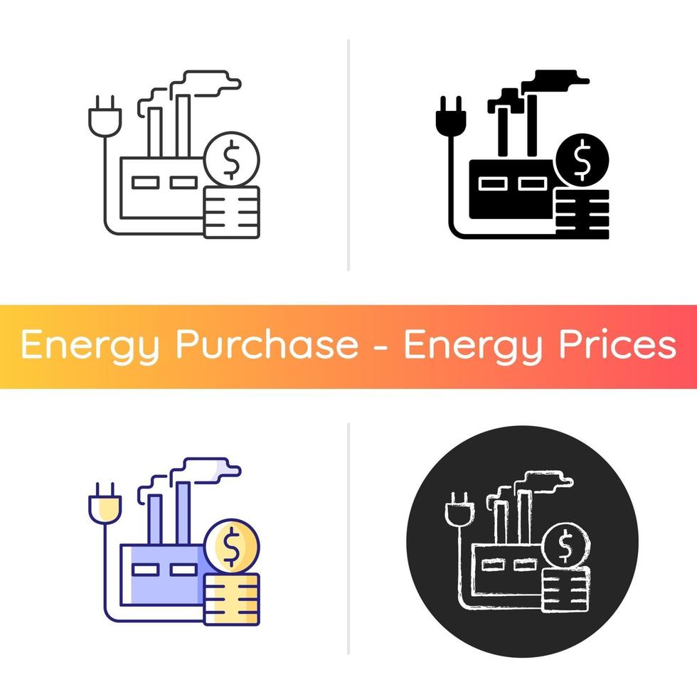 preço da energia para ícone da indústria vetor