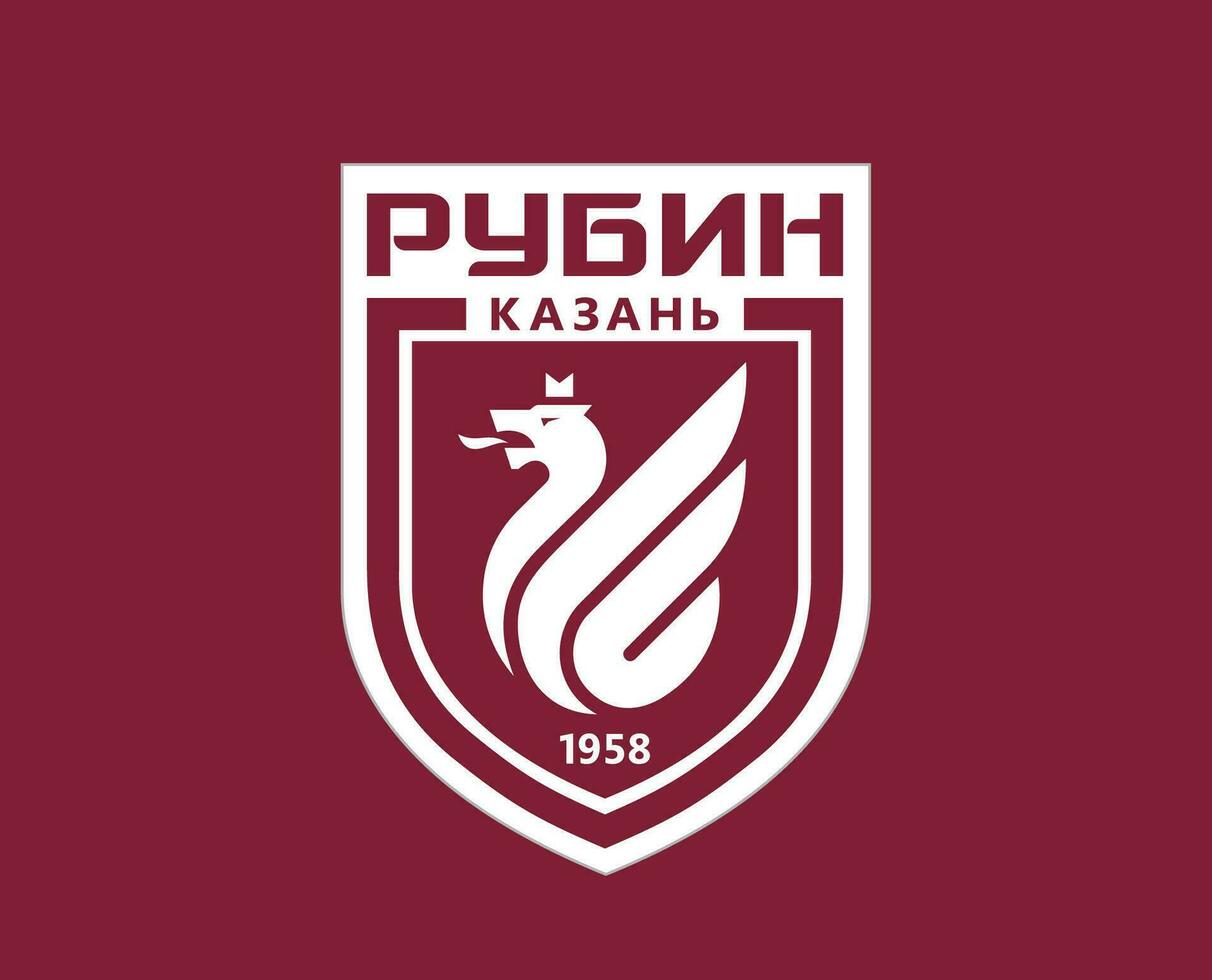 esfregar Kazan clube logotipo símbolo Rússia liga futebol abstrato Projeto vetor ilustração com marrom fundo