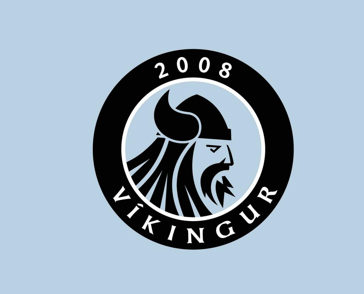 Vikingur eysturcomuna clube logotipo símbolo faroé ilhas liga futebol abstrato Projeto vetor ilustração com azul fundo