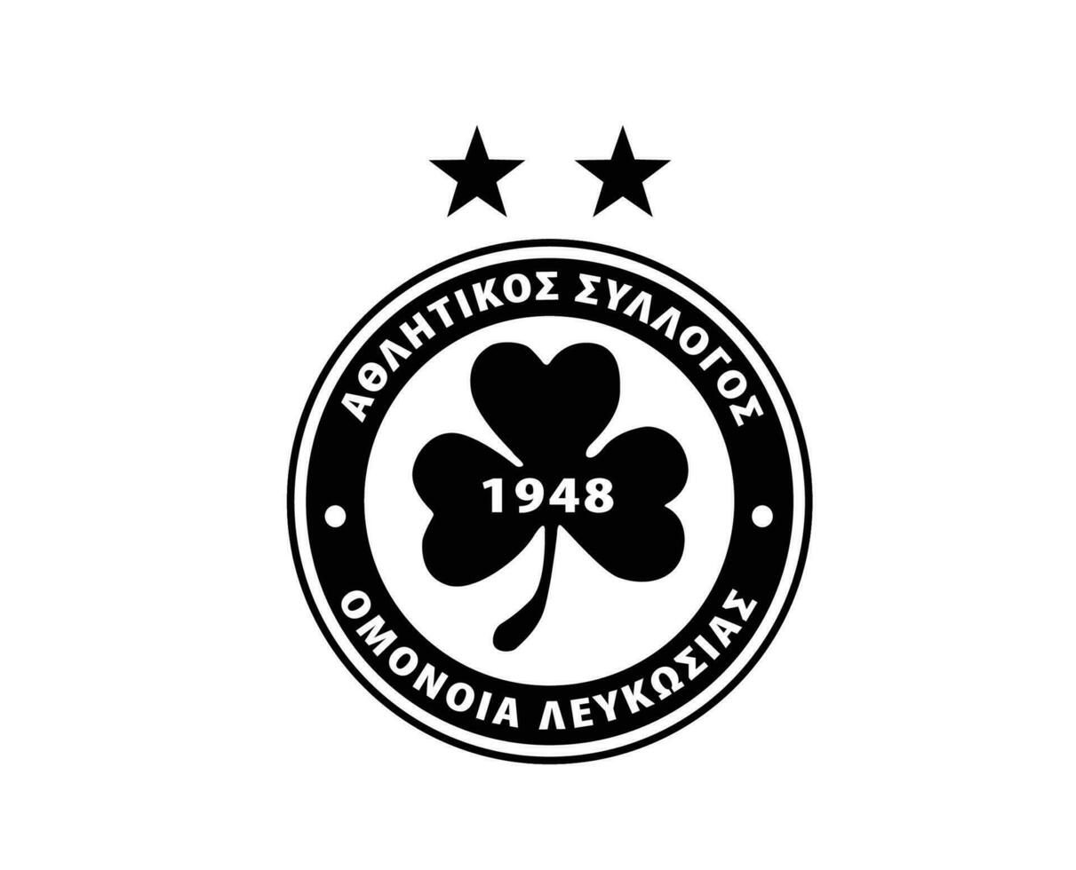 omonia Nicósia clube logotipo símbolo Preto Chipre liga futebol abstrato Projeto vetor ilustração