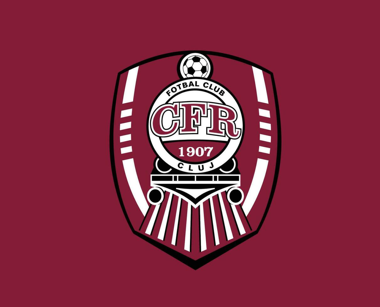 Cluj clube logotipo símbolo romênia liga futebol abstrato Projeto vetor ilustração com marrom fundo