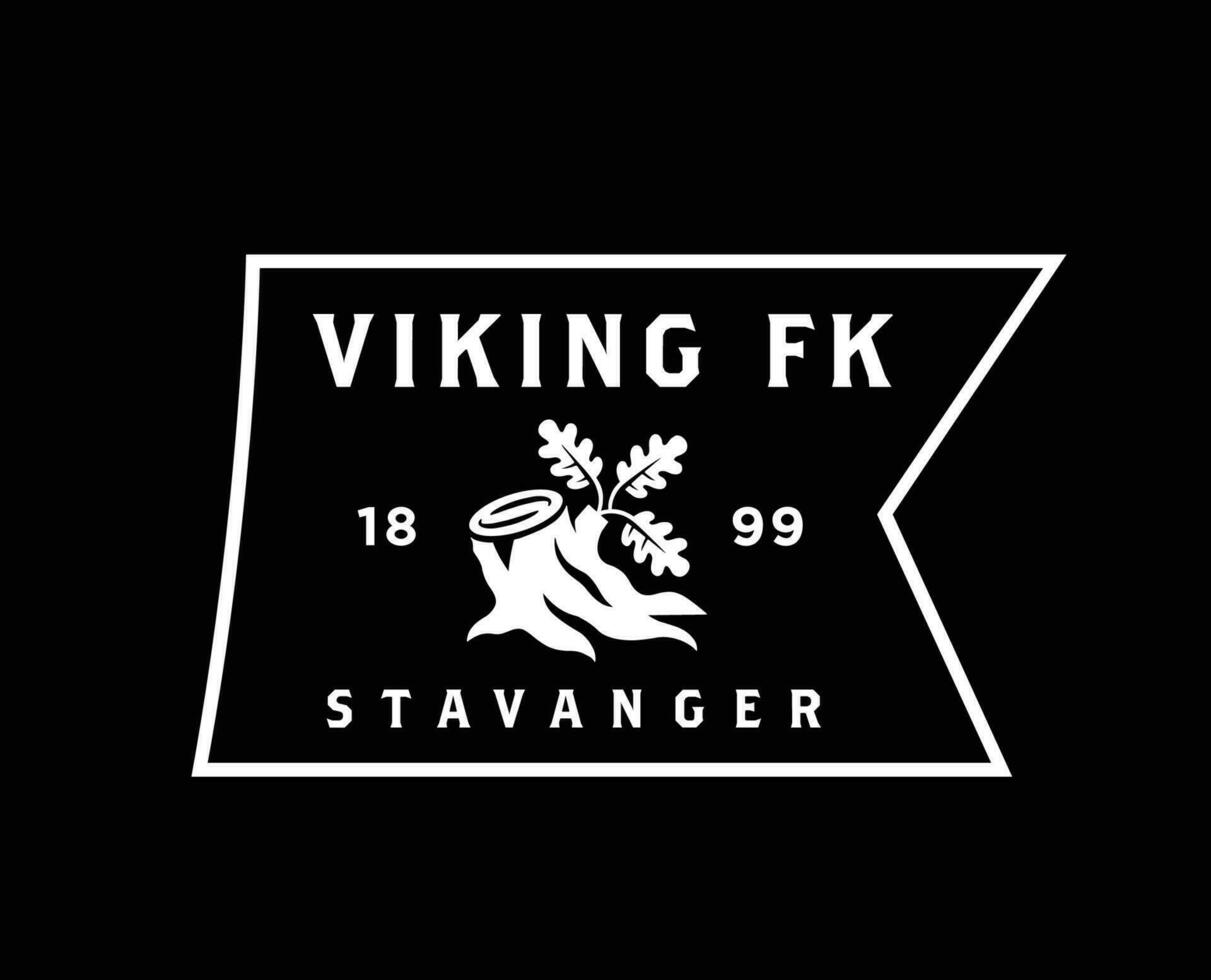 viking fk clube símbolo logotipo branco Noruega liga futebol abstrato Projeto vetor ilustração com Preto fundo