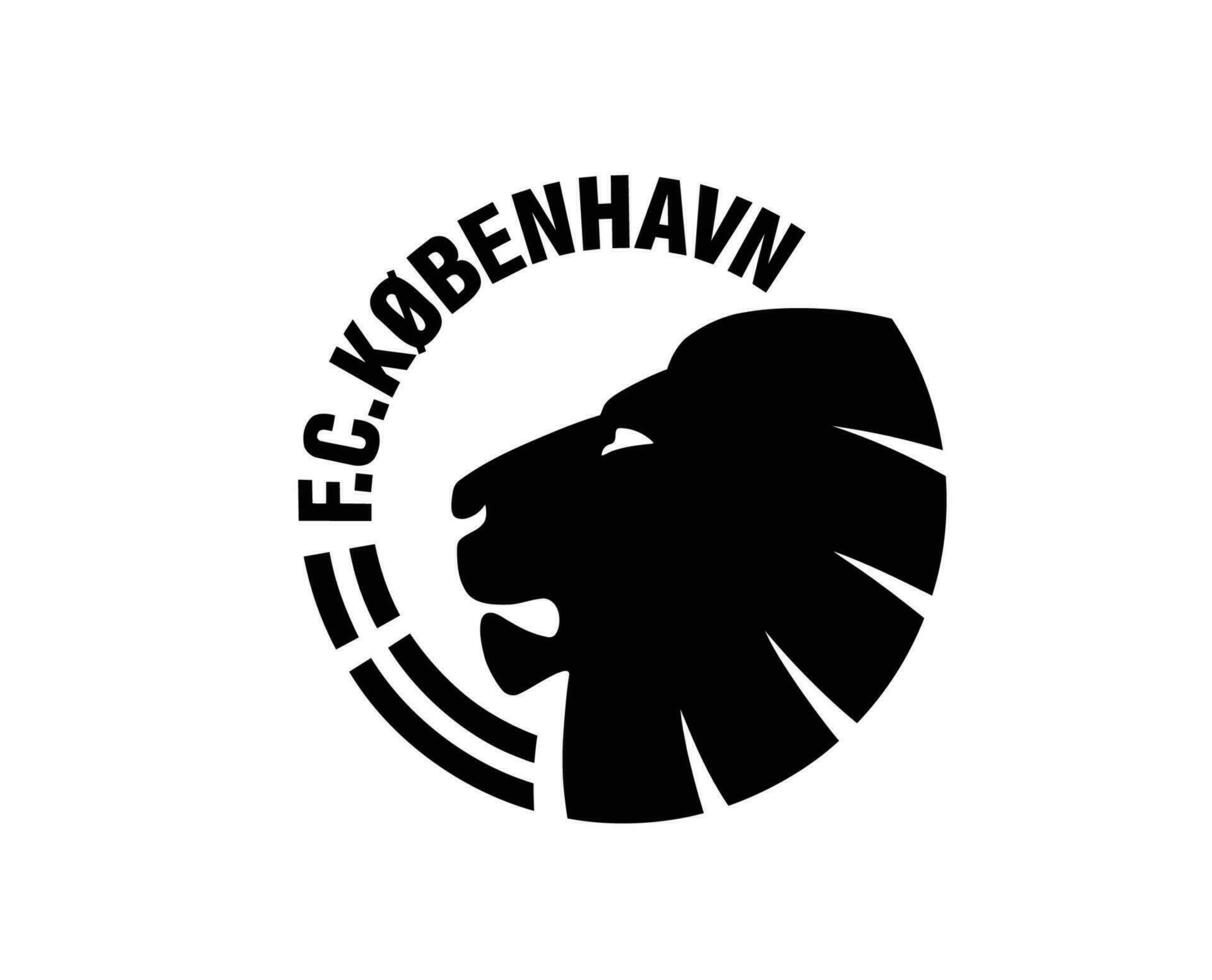 fc Copenhague clube logotipo símbolo Preto Dinamarca liga futebol abstrato Projeto vetor ilustração